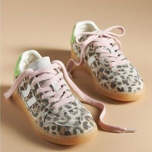 Coola Goal Leopard Print Sneakers with Pink Laces
